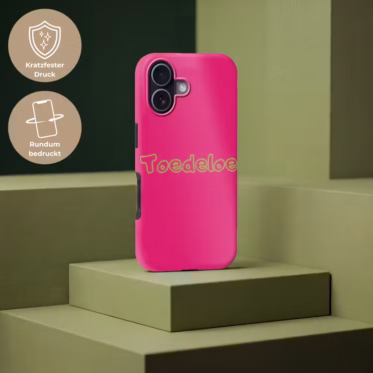 Toedeloe - Groen - Roze Toughcase MagSafe Apple iPhone 17 klein -USP_PrintM_DE