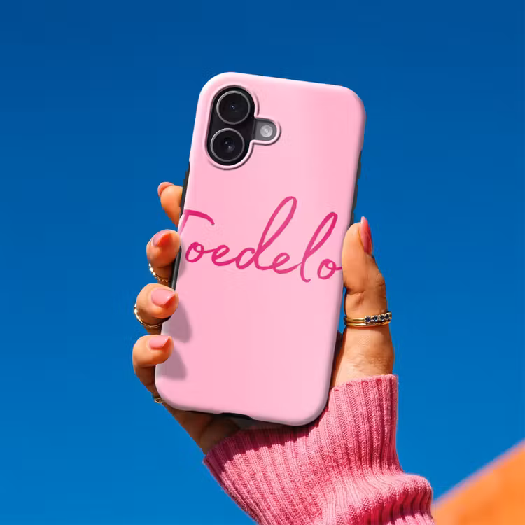 Toedeloe - Roze - Minimalistisch Toughcase MagSafe Apple iPhone 17 klein -Sfeer1V