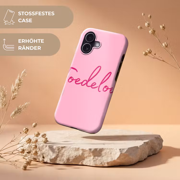 Toedeloe - Roze - Minimalistisch Toughcase MagSafe Apple iPhone 17 klein -USP_RandenV_DE