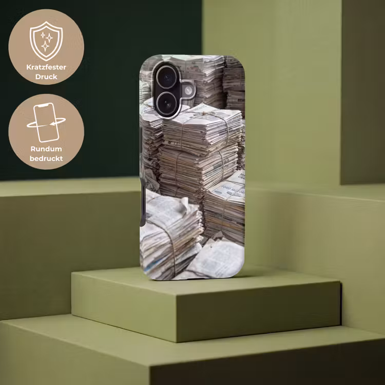 Kranten - Stapels - Touw - Informatie - Vintage Toughcase MagSafe Apple iPhone 17 klein -USP_PrintM_DE
