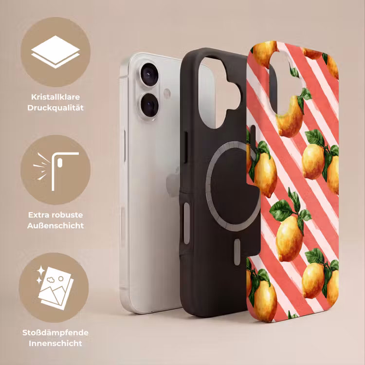 Citroen - Geïllustreerd - Oranje Toughcase MagSafe Apple iPhone 17 klein 1017 -USP_Lagen_DE