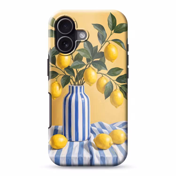 Handyhülle Toughcase - Zitrone – Stillleben – Modern - Citroen - Stilleven - Modern Toughcase MagSafe Apple iPhone 17 klein