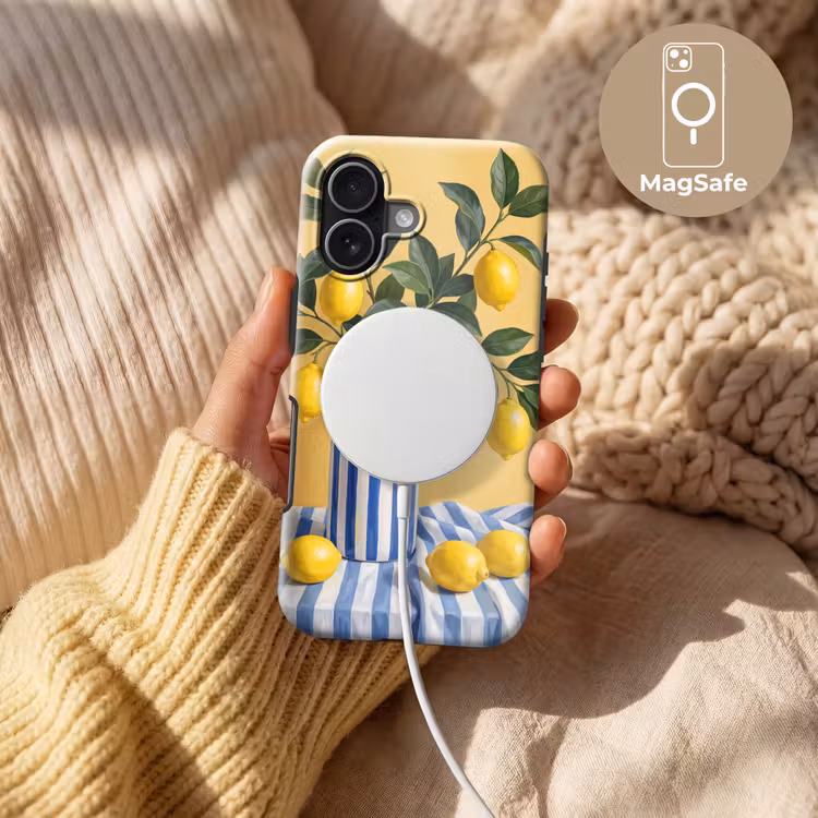 Handyhülle Toughcase - Zitrone – Stillleben – Modern - Citroen - Stilleven - Modern Toughcase MagSafe Apple iPhone 17 klein
