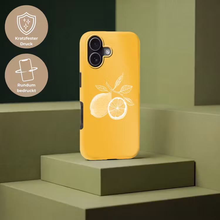 Citroenen - Illustratie - Minimalistisch - Geel Toughcase MagSafe Apple iPhone 17 klein -USP_PrintM_DE