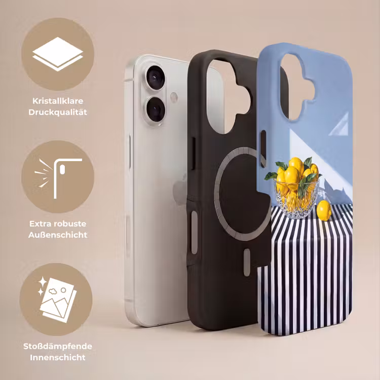 Handyhülle Toughcase - Zitronen – Obst – Gelb - Citroenen - Fruit - Geel Toughcase MagSafe Apple iPhone 17 klein