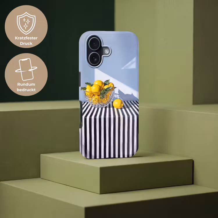 Handyhülle Toughcase - Zitronen – Obst – Gelb - Citroenen - Fruit - Geel Toughcase MagSafe Apple iPhone 17 klein