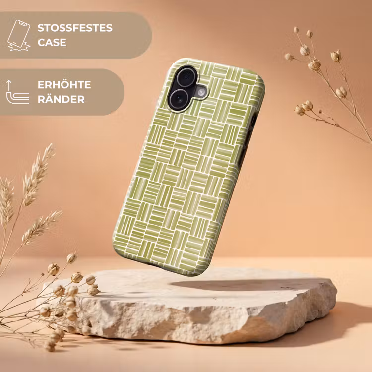Vlecht - Patroon - Groen Toughcase MagSafe Apple iPhone 17 klein 1017 -USP_RandenV_DE