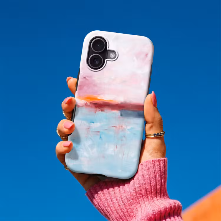 Abstract - Kleuren - Modern - Kunst - Roze Toughcase MagSafe Apple iPhone 17 klein -Sfeer1V