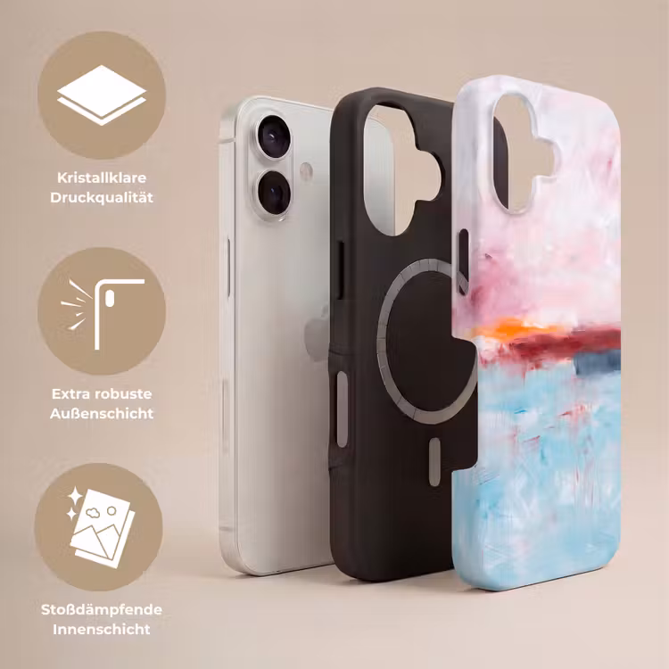 Abstract - Kleuren - Modern - Kunst - Roze Toughcase MagSafe Apple iPhone 17 klein -USP_Lagen_DE