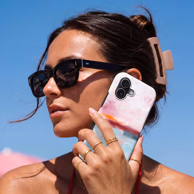 Abstract - Kleuren - Modern - Kunst - Roze Toughcase MagSafe Apple iPhone 17 klein -Sfeer2V