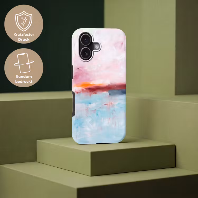Abstract - Kleuren - Modern - Kunst - Roze Toughcase MagSafe Apple iPhone 17 klein -USP_PrintM_DE