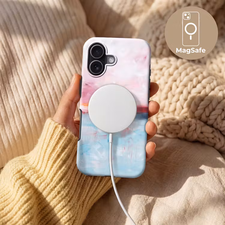 Abstract - Kleuren - Modern - Kunst - Roze Toughcase MagSafe Apple iPhone 17 klein -USP_MagsafeV