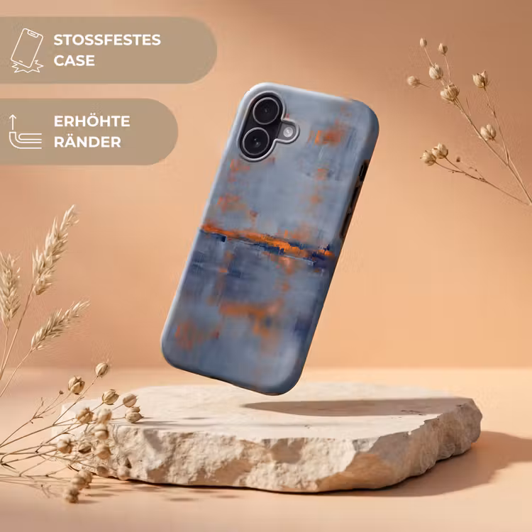 Abstract - Kleuren - Modern - Oranje - Grijs Toughcase MagSafe Apple iPhone 17 klein -USP_RandenV_DE