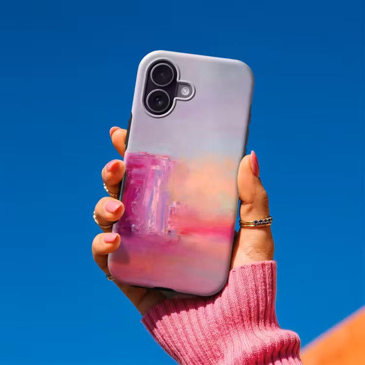 Abstract - Kleuren - Modern - Roze Toughcase MagSafe Apple iPhone 17 klein -Sfeer1V