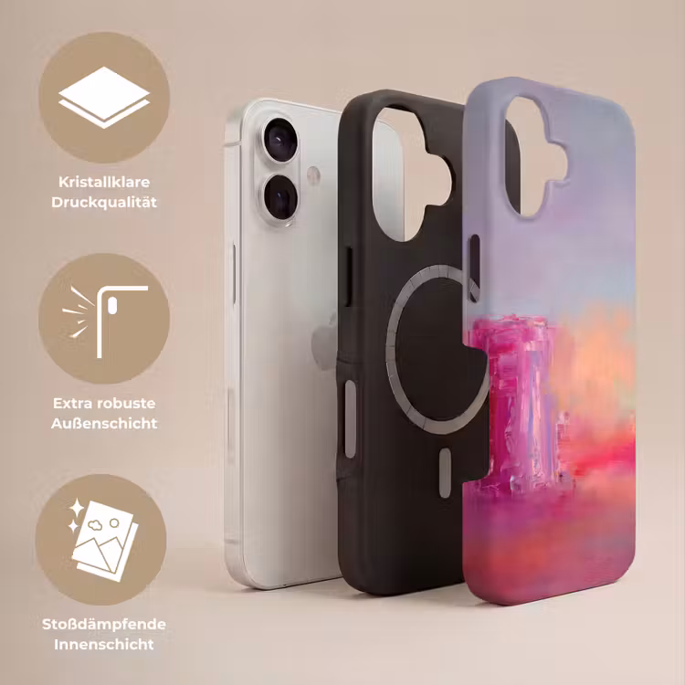 Abstract - Kleuren - Modern - Roze Toughcase MagSafe Apple iPhone 17 klein -USP_Lagen_DE
