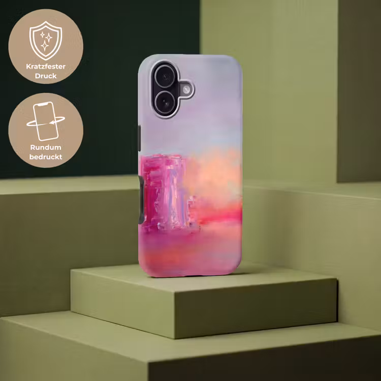 Abstract - Kleuren - Modern - Roze Toughcase MagSafe Apple iPhone 17 klein -USP_PrintM_DE