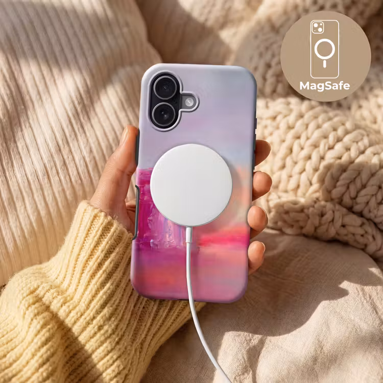 Abstract - Kleuren - Modern - Roze Toughcase MagSafe Apple iPhone 17 klein -USP_MagsafeV