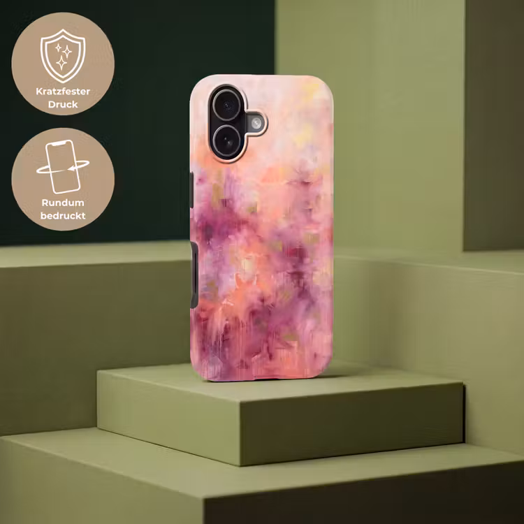 Abstract - Kleuren - Modern - Roze - Paars Toughcase MagSafe Apple iPhone 17 klein -USP_PrintM_DE