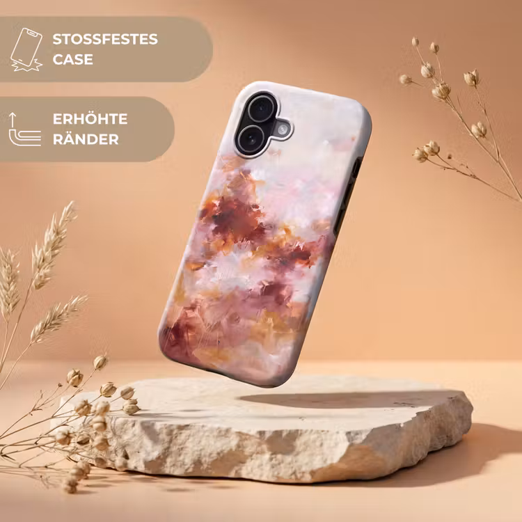 Abstract - Kleurrijk - Kunst - Modern - Roze-Rood Toughcase MagSafe Apple iPhone 17 klein -USP_RandenV_DE