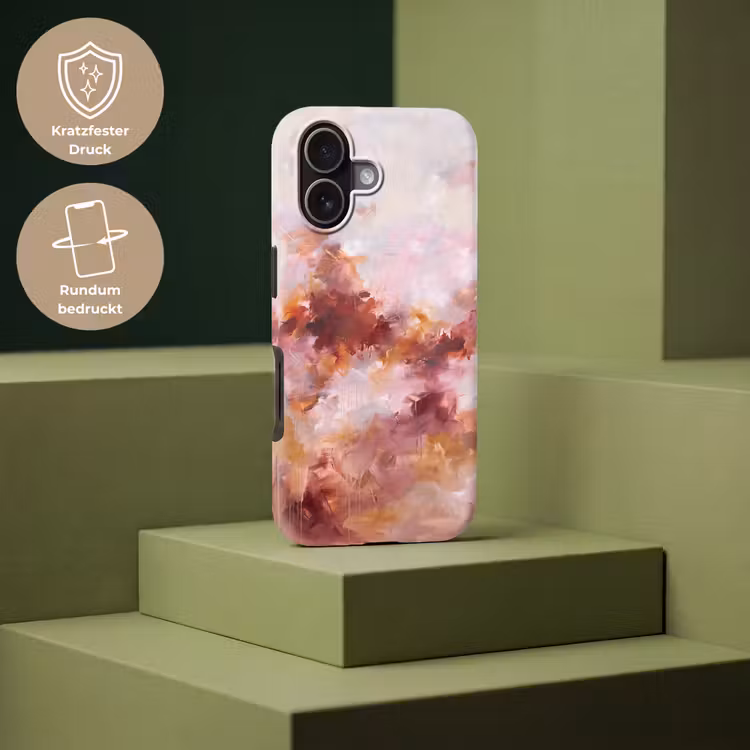 Abstract - Kleurrijk - Kunst - Modern - Roze-Rood Toughcase MagSafe Apple iPhone 17 klein -USP_PrintM_DE