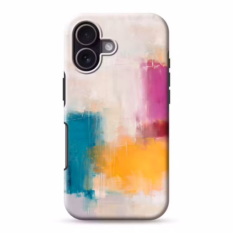 Abstract - Kleurrijk - Modern - Kunst - Oranje Toughcase MagSafe Apple iPhone 17 klein -3d