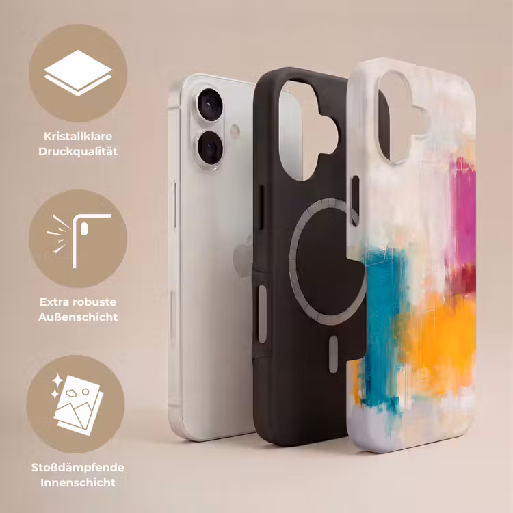Abstract - Kleurrijk - Modern - Kunst - Oranje Toughcase MagSafe Apple iPhone 17 klein -USP_Lagen_DE
