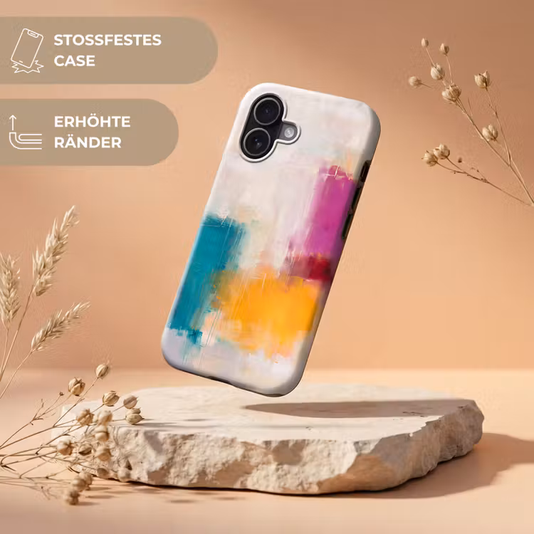 Abstract - Kleurrijk - Modern - Kunst - Oranje Toughcase MagSafe Apple iPhone 17 klein -USP_RandenV_DE