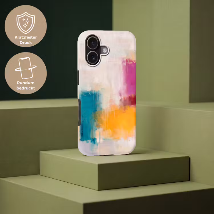 Abstract - Kleurrijk - Modern - Kunst - Oranje Toughcase MagSafe Apple iPhone 17 klein -USP_PrintM_DE