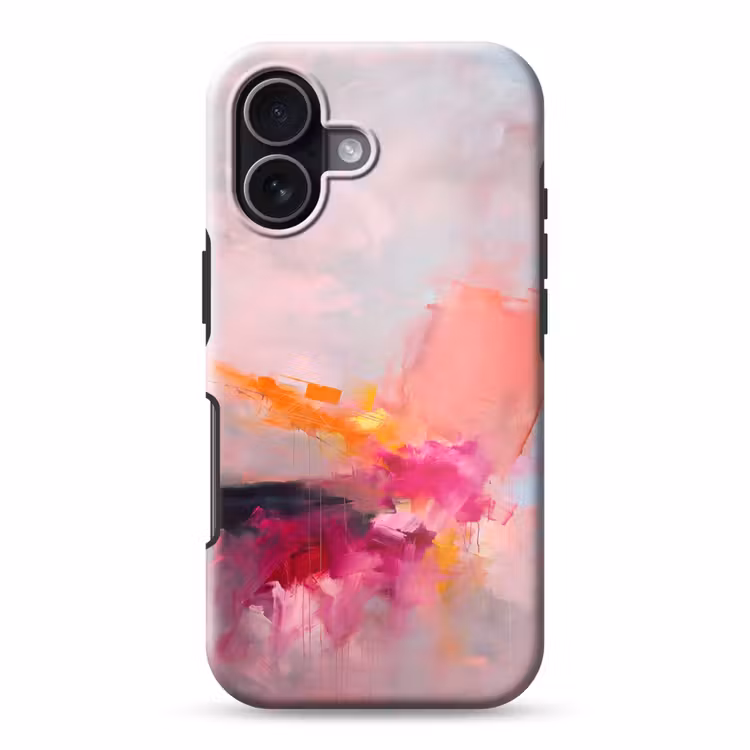 Abstract - Kleurrijk - Modern - Roze Toughcase MagSafe Apple iPhone 17 klein -3d