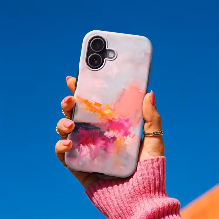 Abstract - Kleurrijk - Modern - Roze Toughcase MagSafe Apple iPhone 17 klein -Sfeer1V