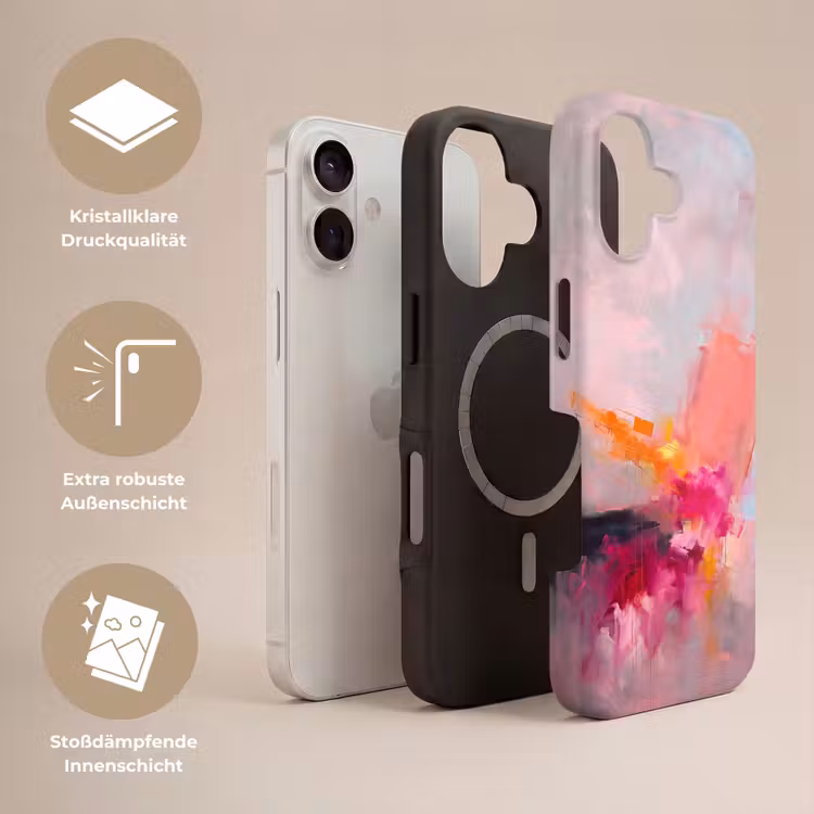 Abstract - Kleurrijk - Modern - Roze Toughcase MagSafe Apple iPhone 17 klein -USP_Lagen_DE