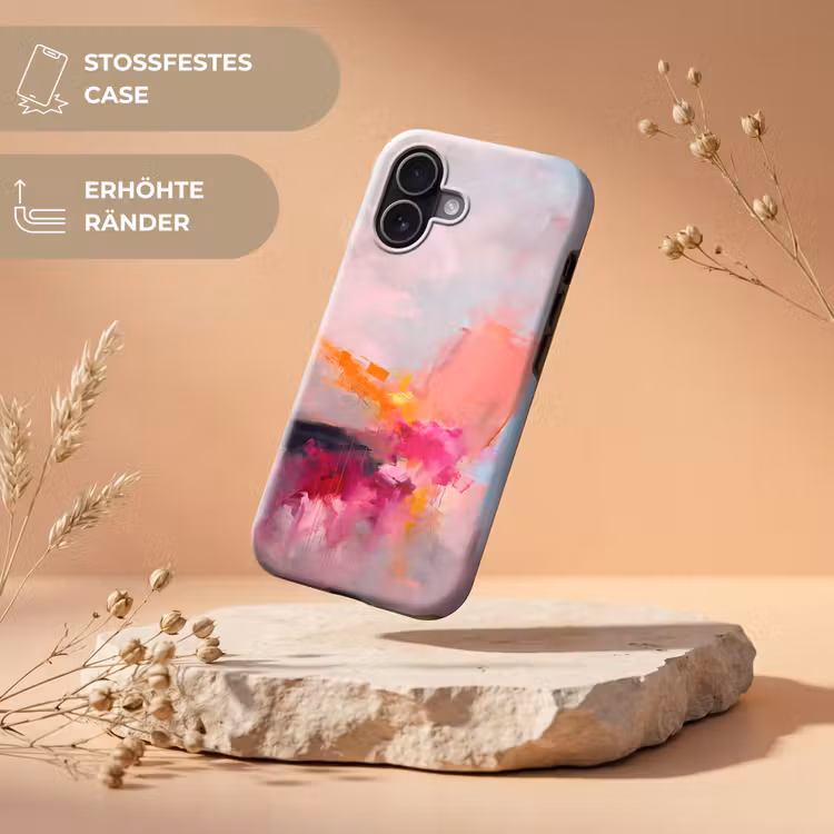 Abstract - Kleurrijk - Modern - Roze Toughcase MagSafe Apple iPhone 17 klein -USP_RandenV_DE