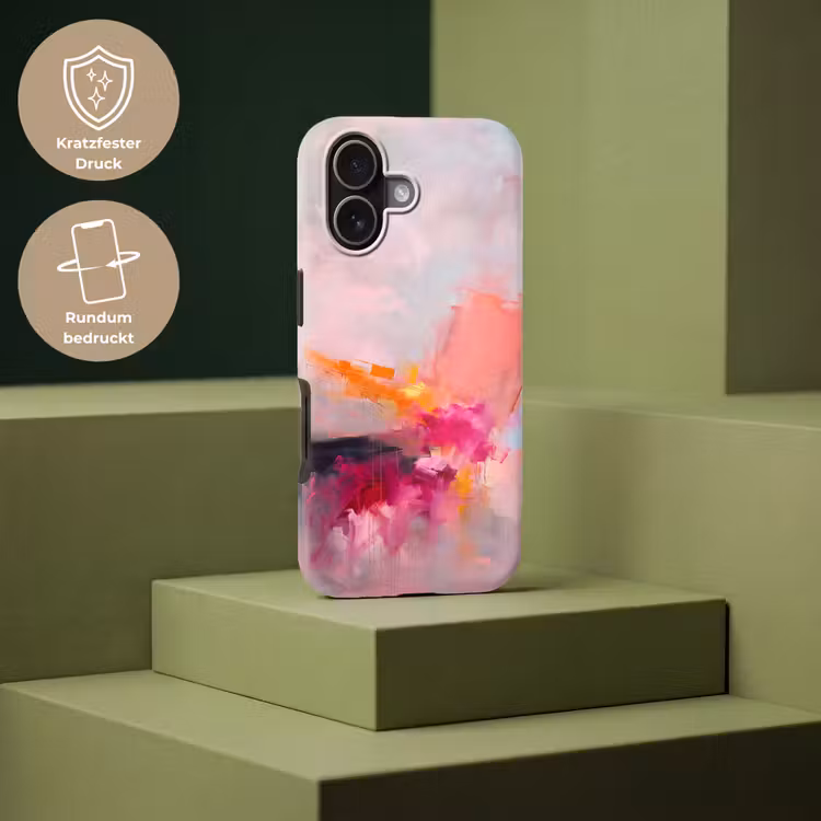 Abstract - Kleurrijk - Modern - Roze Toughcase MagSafe Apple iPhone 17 klein -USP_PrintM_DE
