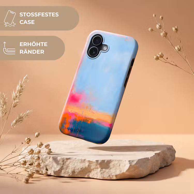 Abstract - Kleurvlakken - Modern - Oranje - Blauw Toughcase MagSafe Apple iPhone 17 klein -USP_RandenV_DE