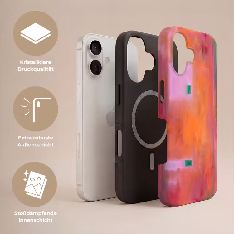 Abstract - Vlakken - Kunst - Modern - Oranje Toughcase MagSafe Apple iPhone 17 klein -USP_Lagen_DE