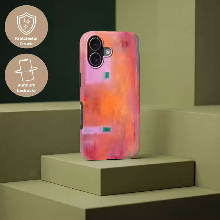 Abstract - Vlakken - Kunst - Modern - Oranje Toughcase MagSafe Apple iPhone 17 klein -USP_PrintM_DE