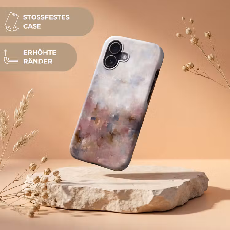 Abstract - Vloeiend - Kunst - Modern - Beige Toughcase MagSafe Apple iPhone 17 klein -USP_RandenV_DE