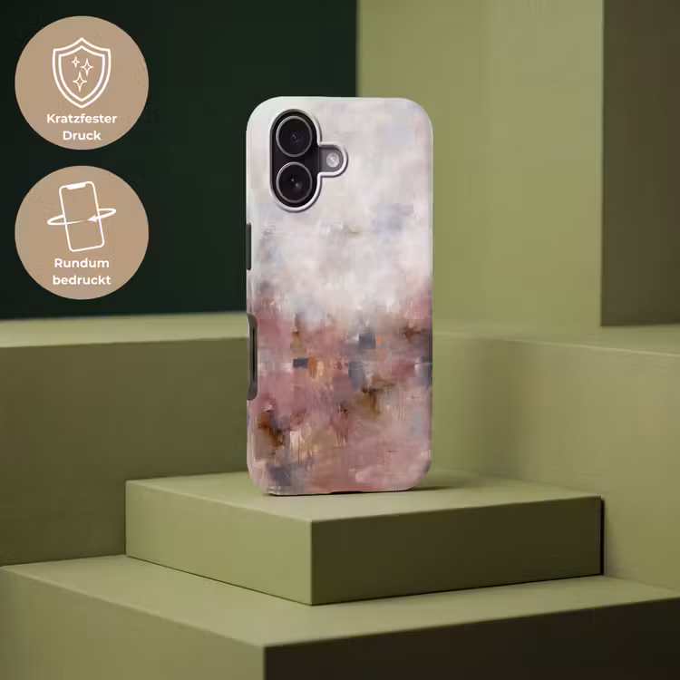 Abstract - Vloeiend - Kunst - Modern - Beige Toughcase MagSafe Apple iPhone 17 klein -USP_PrintM_DE