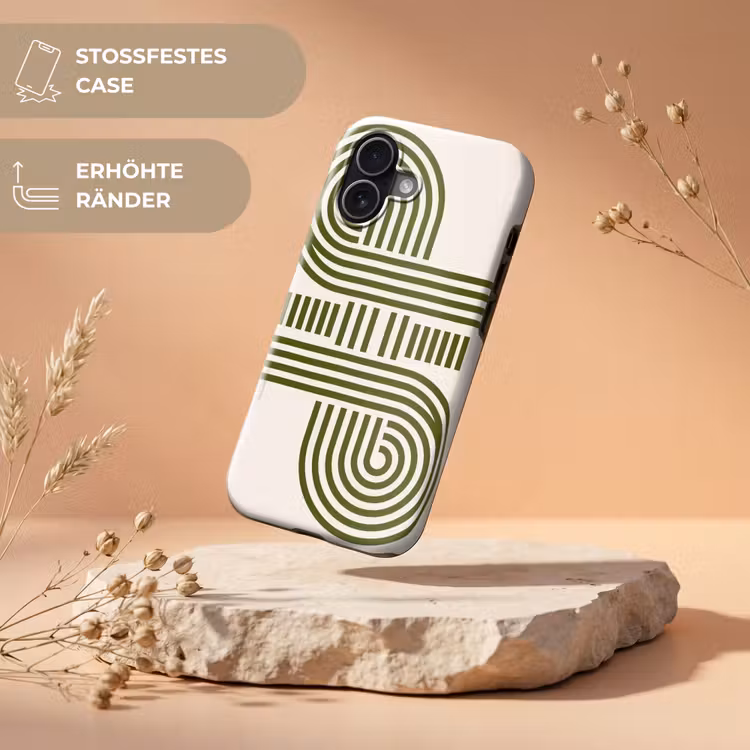 Abstract - Vormen - Modern - Groen Toughcase MagSafe Apple iPhone 17 klein -USP_RandenV_DE