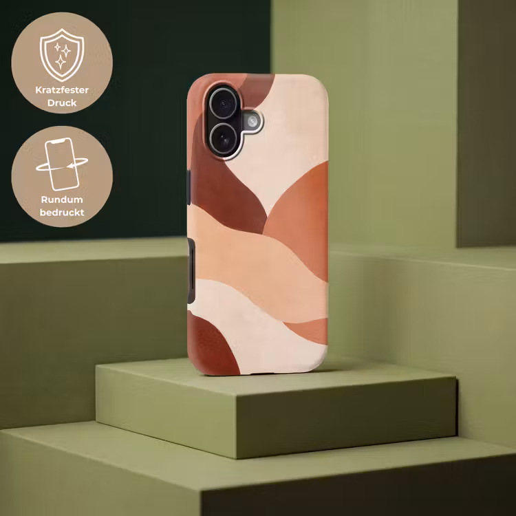 Abstract - Vormen - Organisch - Aardetinten - Modern Toughcase MagSafe Apple iPhone 17 klein -USP_PrintM_DE