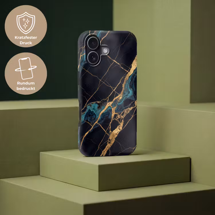 Abstract - Gouden lijnen - Kunst - Modern - Zwart Toughcase MagSafe Apple iPhone 17 klein -USP_PrintM_DE
