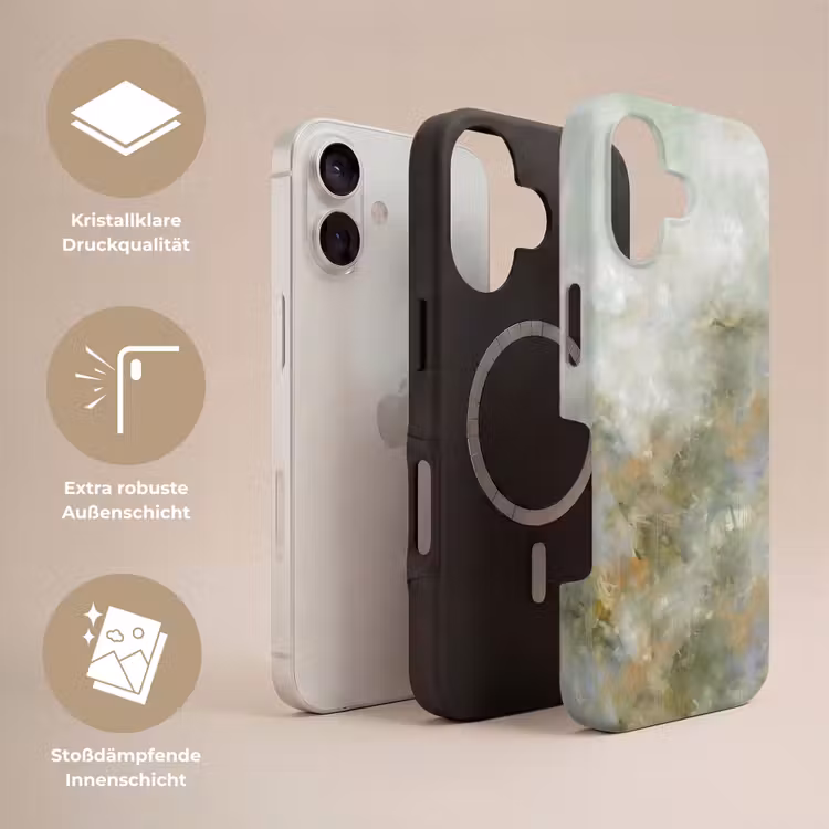 Abstract - Groen - Beige - Modern - Kunst Toughcase MagSafe Apple iPhone 17 klein -USP_Lagen_DE