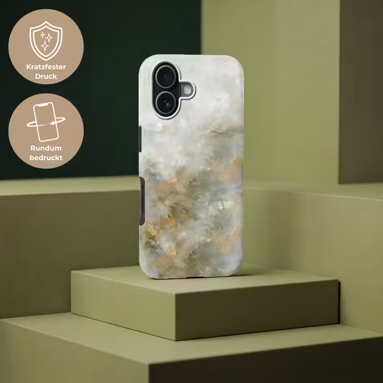 Abstract - Groen - Beige - Modern - Kunst Toughcase MagSafe Apple iPhone 17 klein -USP_PrintM_DE