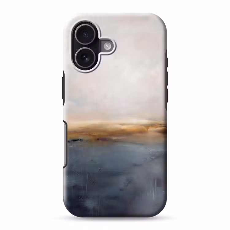 Abstract - Horizon - Water - Modern - Beige Toughcase MagSafe Apple iPhone 17 klein -3d