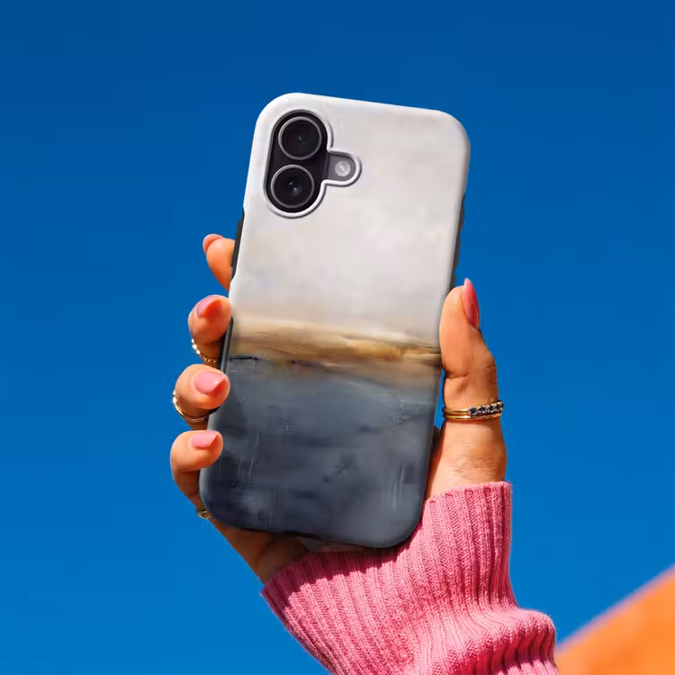 Abstract - Horizon - Water - Modern - Beige Toughcase MagSafe Apple iPhone 17 klein -Sfeer1V