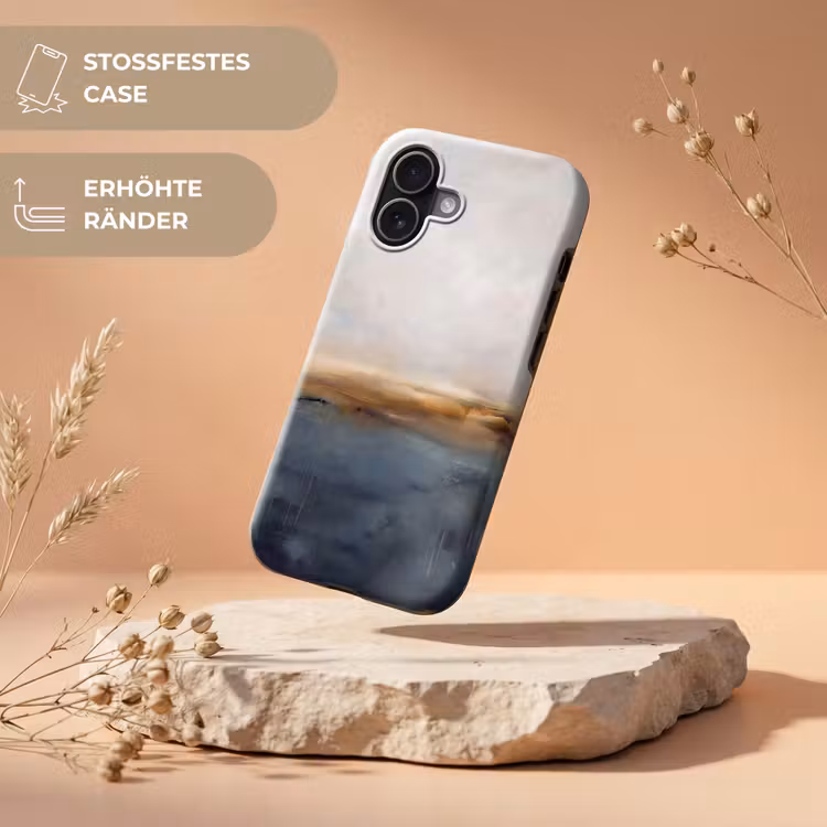 Abstract - Horizon - Water - Modern - Beige Toughcase MagSafe Apple iPhone 17 klein -USP_RandenV_DE