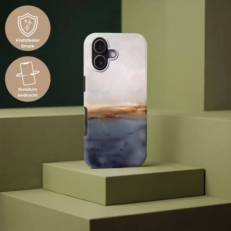 Abstract - Horizon - Water - Modern - Beige Toughcase MagSafe Apple iPhone 17 klein -USP_PrintM_DE