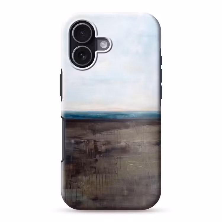Abstract - Landschap - Horizon - Blauw - Modern Toughcase MagSafe Apple iPhone 17 klein -3d