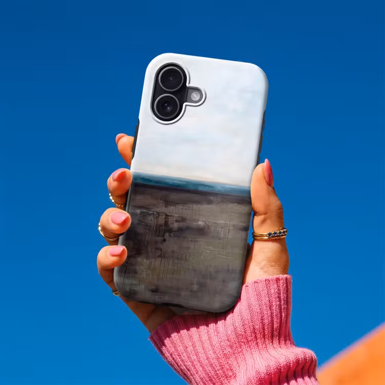 Abstract - Landschap - Horizon - Blauw - Modern Toughcase MagSafe Apple iPhone 17 klein -Sfeer1V