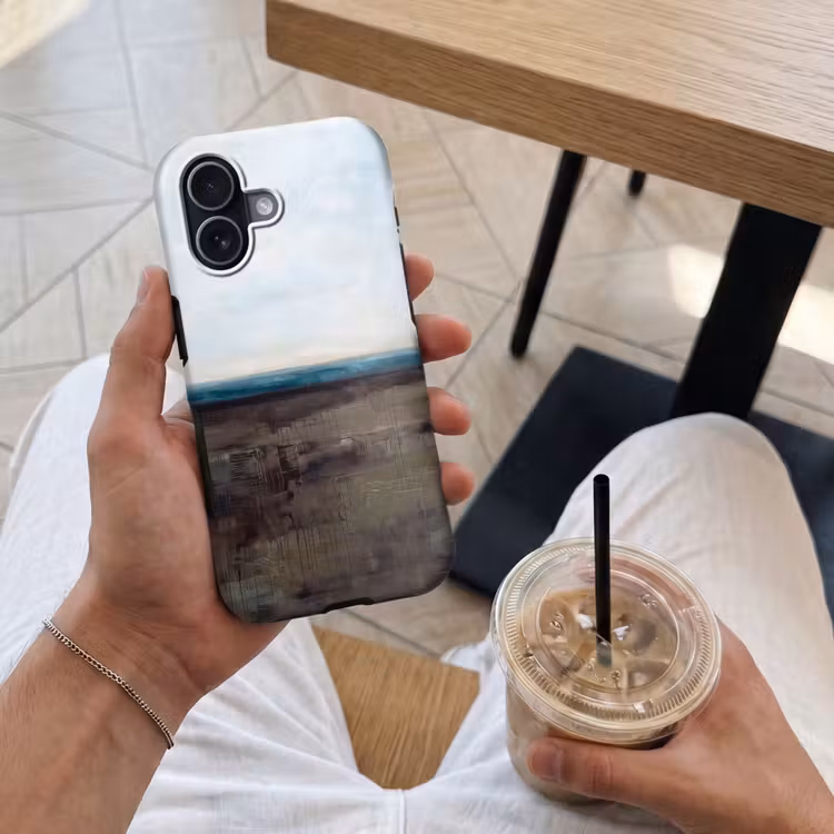 Abstract - Landschap - Horizon - Blauw - Modern Toughcase MagSafe Apple iPhone 17 klein -Sfeer1M